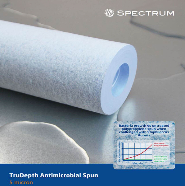 AMS Spectrum 20" 5 - Micron Silverized Spun Filter
