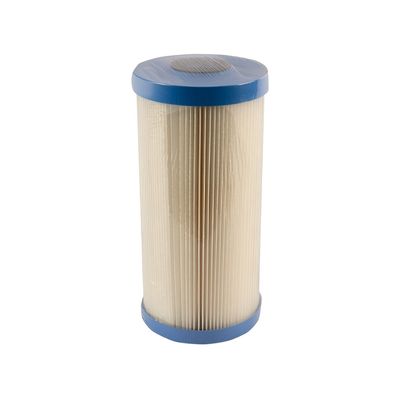 10_Inch_Big_Blue_ECP20_Pleated_Filter_Cartridge_on_a_plain_white_background