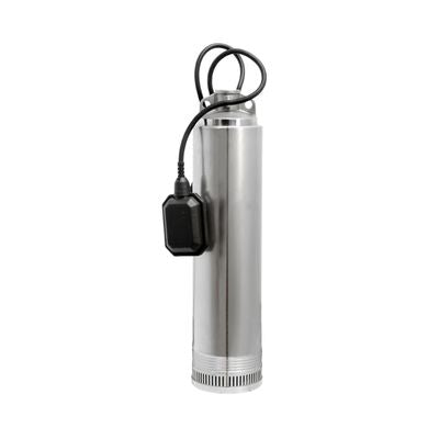 Cylindrical_stainless_steel_Acuria_07S_clean_water_submersible_pump_with_float_switch_against_a_white_background