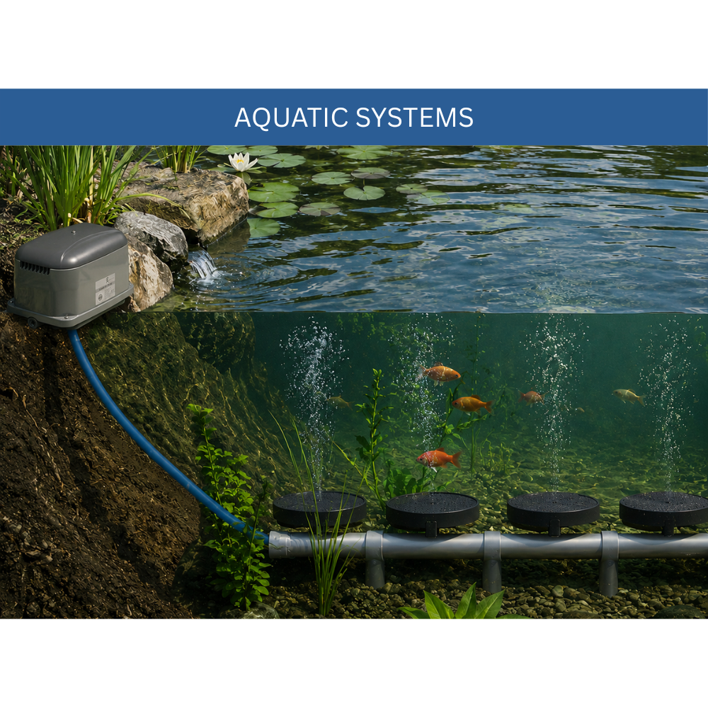 Charles Austen ETD Series high-performance linear air pump for Aquatic systems