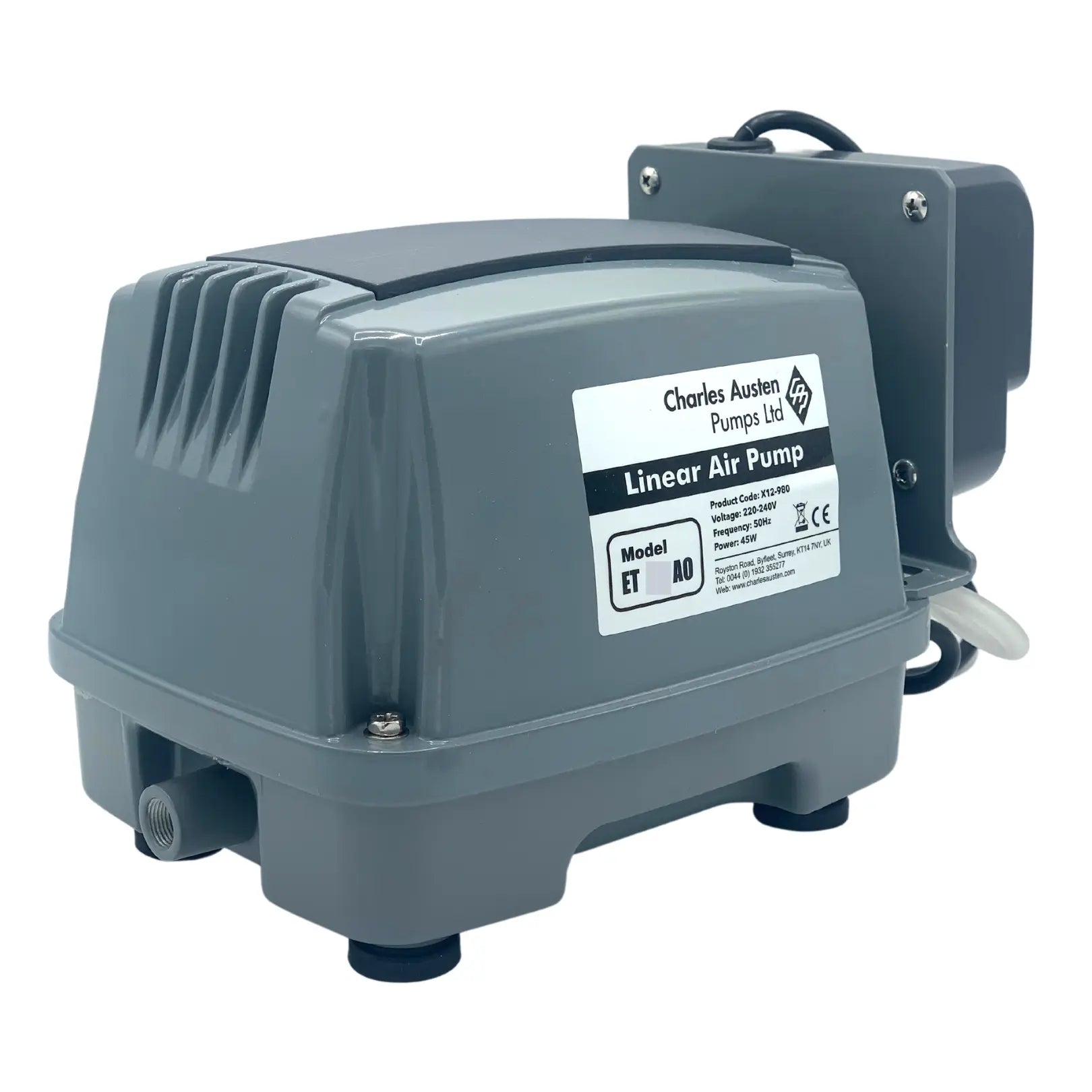 Charles Austen ET80 AO Linear Air Pump with Alarm Cable