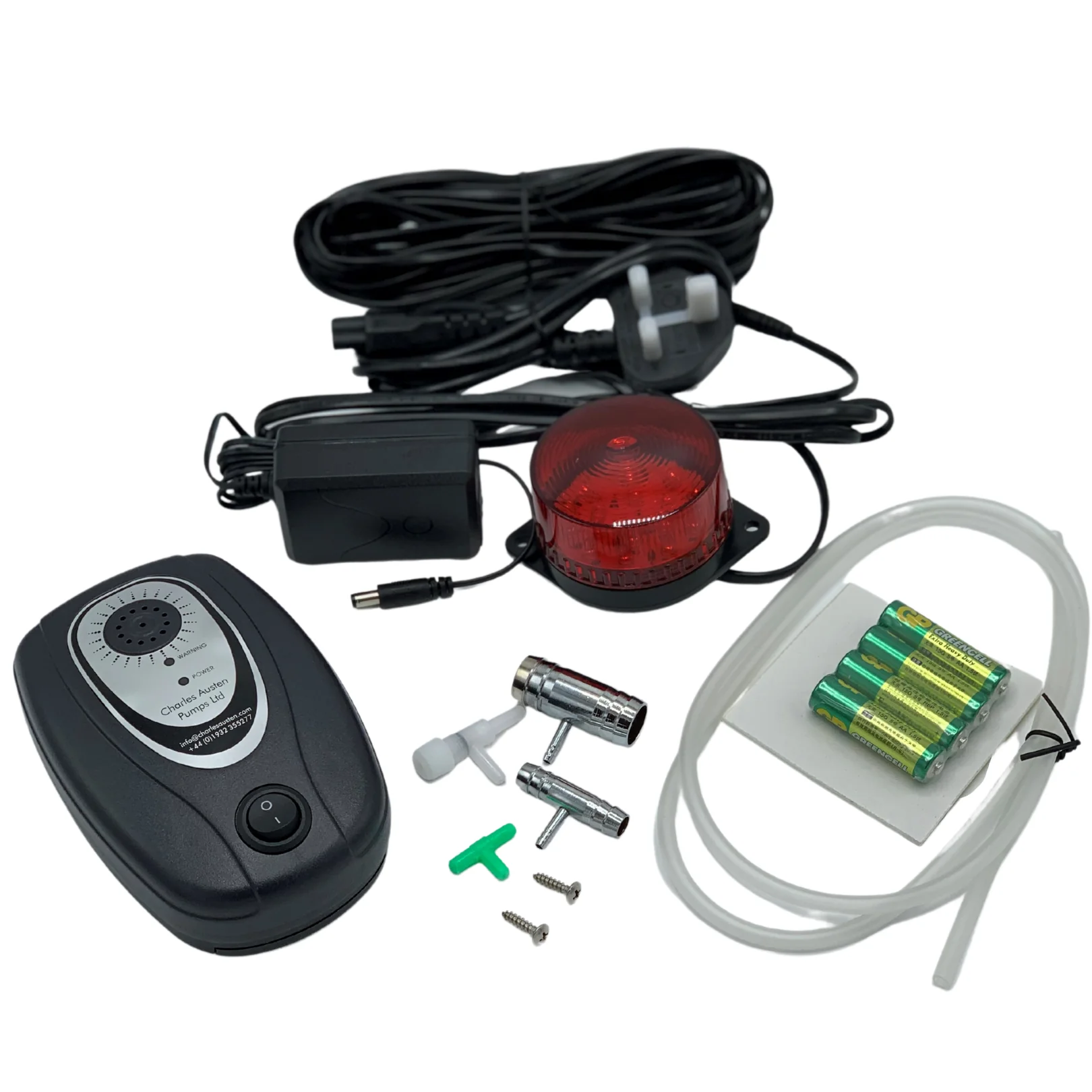 Charles Austen loss of pressure alarm for air pump monitoring and protection