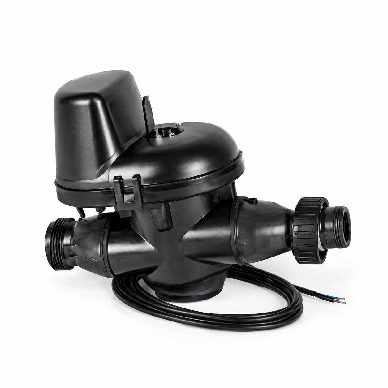 Black Irrigation Valve with Coiled Cable