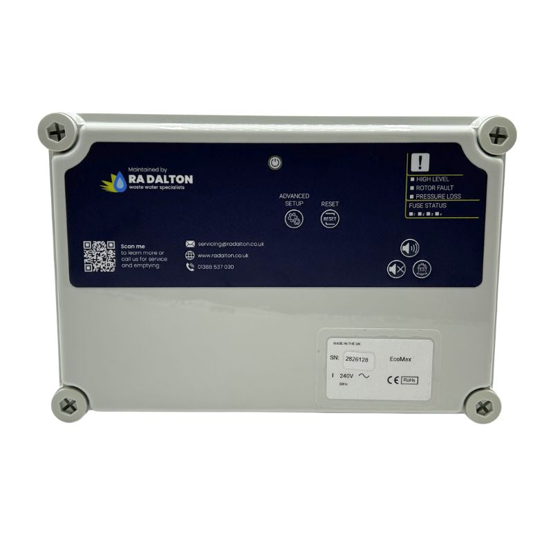 RA Dalton EcoMax Water System Controller 240V IP65 for monitoring and controlling pumps, pressure systems, booster sets, and water treatment equipment.