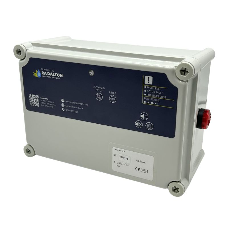RA Dalton EcoMax Water System Controller 240V IP65 for monitoring and controlling pumps, pressure systems, booster sets, and water treatment equipment.