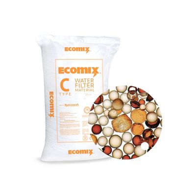 White_bag_of_white_Ecomix_C_Iron_removal_and_neutralisation_media_on_a_white_background