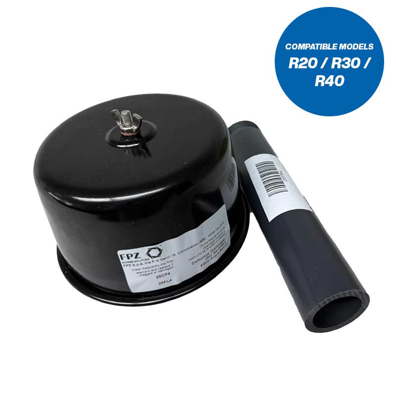 FPZ FL4 intake filter for regenerative side channel blowers
