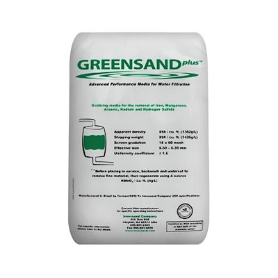 White_bag_of_greensand_plus_Iron_removal_and_neutralisation_media_on_a_white_background
