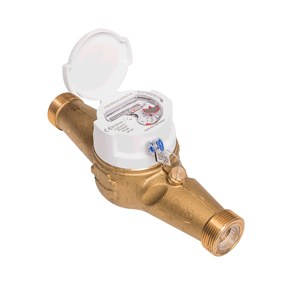 Triton smart water meter with inductive pulse output and rotating register