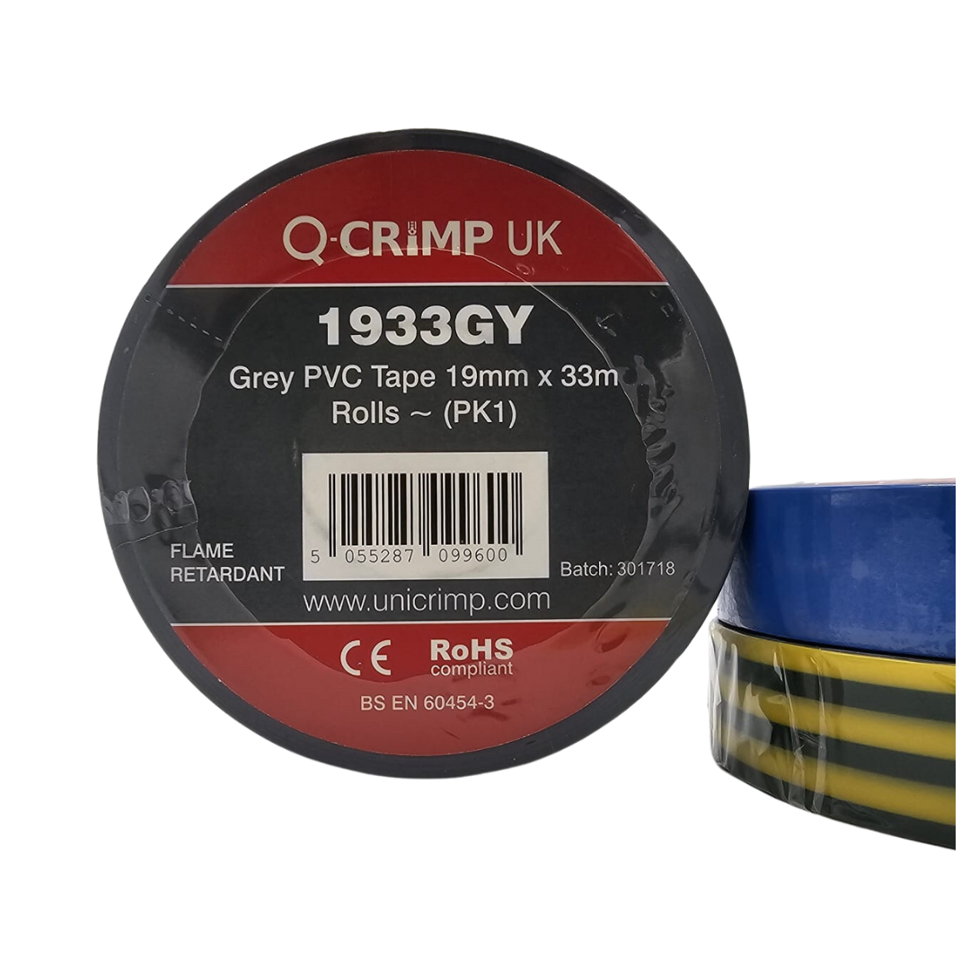 33m Insulation tape - grey PVC