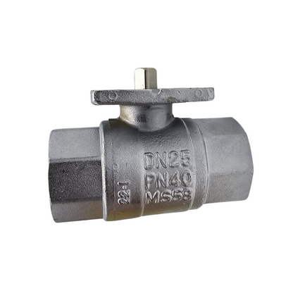 1" Brass ISO Mount L-Port 3 Way Ball Valve