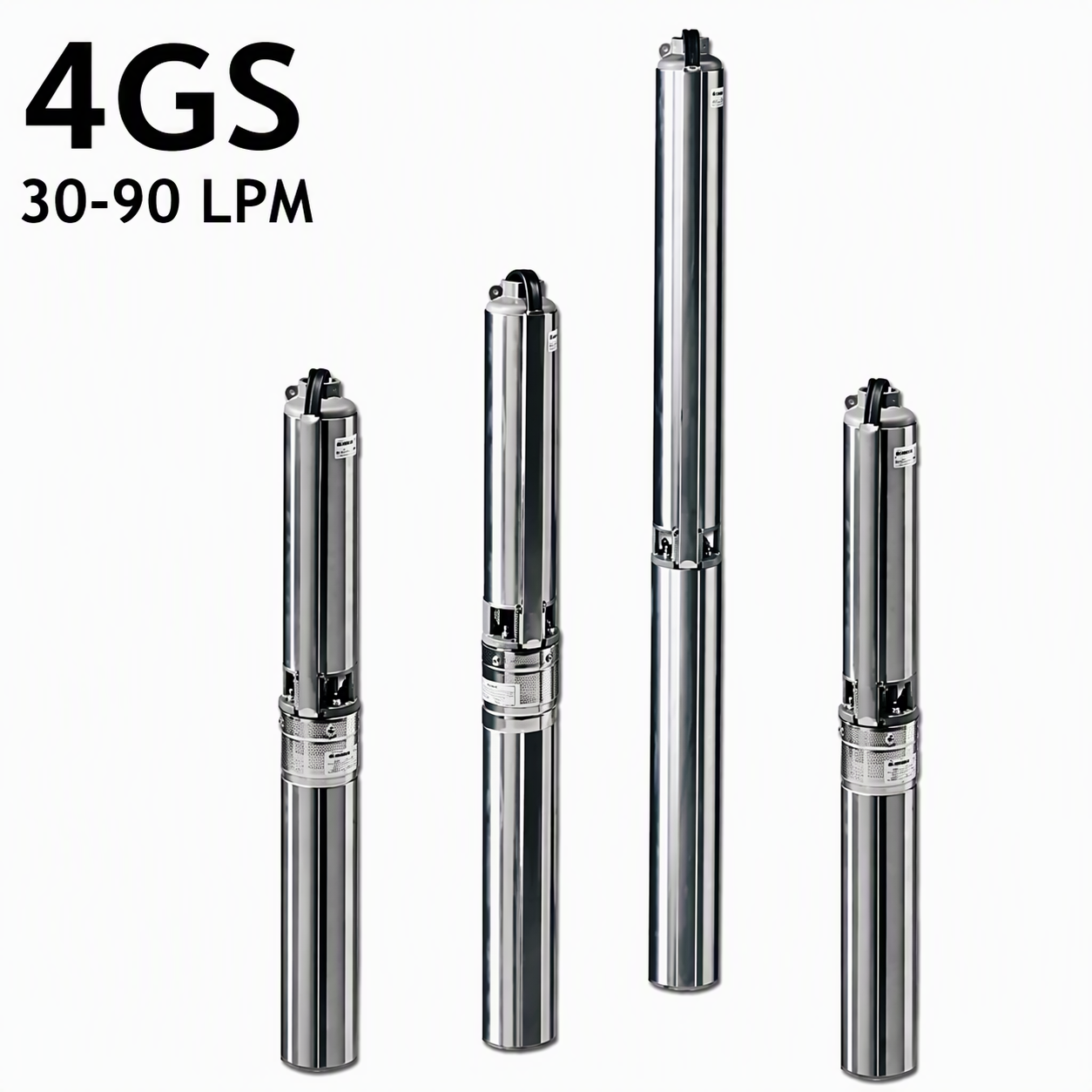 Lowara 4GS 230V Submersible Borehole Pump for Clean Water - 4m³/h Flow Rate
