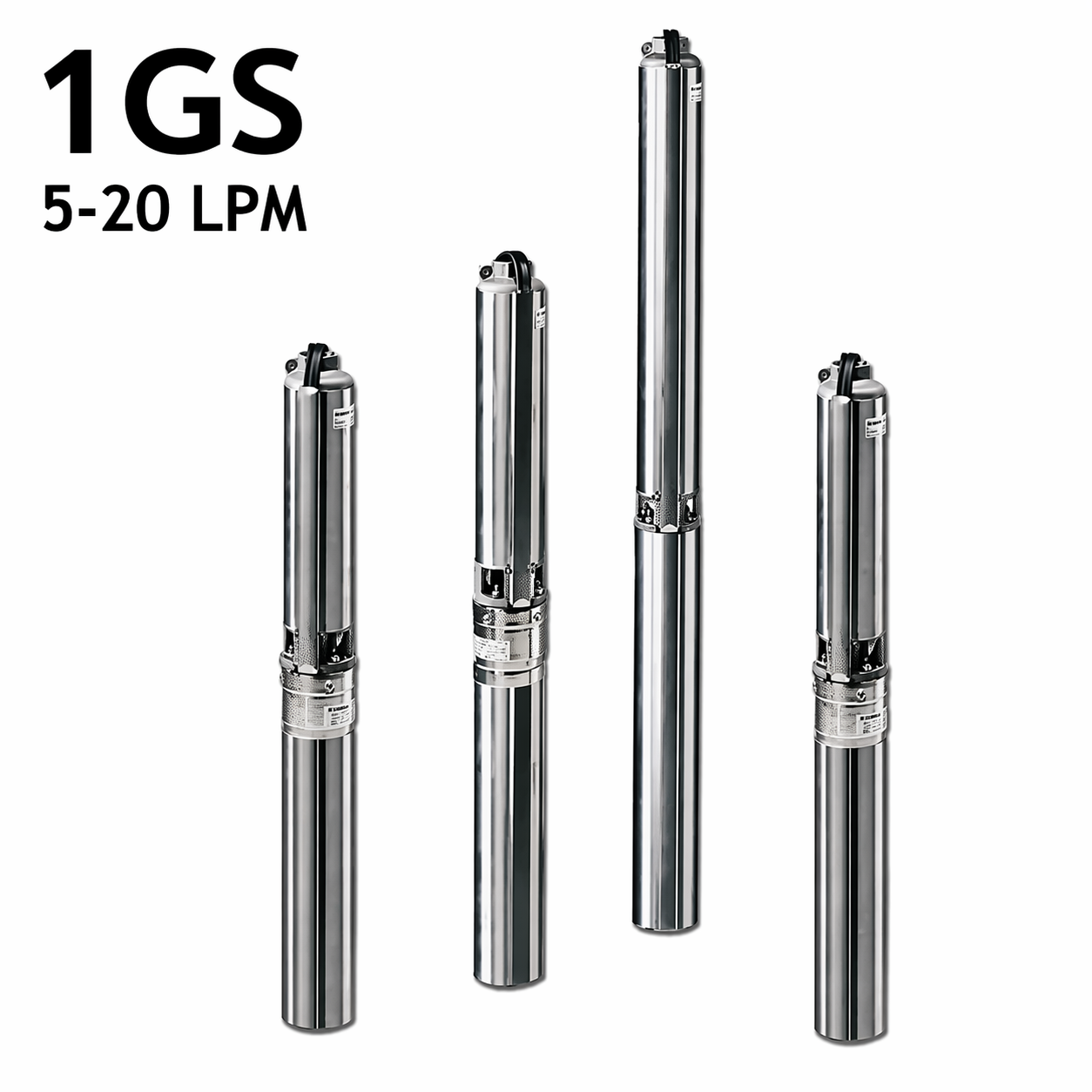 Lowara 1GS 230V Submersible Borehole Pump for Clean Water - 1m³/Hr Flow Rate