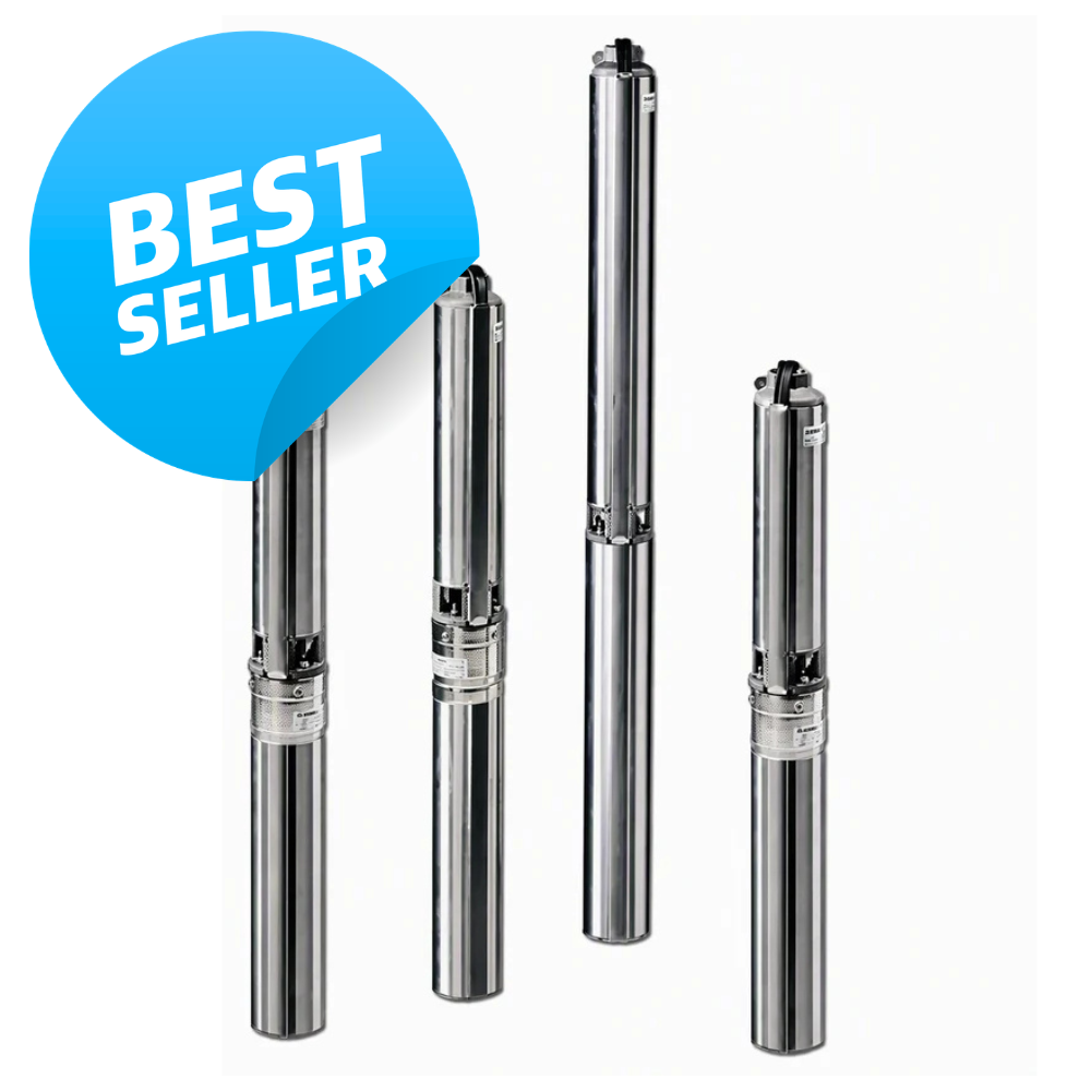 Lowara 2GS 230V Submersible Borehole Pump for Clean Water - 2M3/Hr Flow Rate