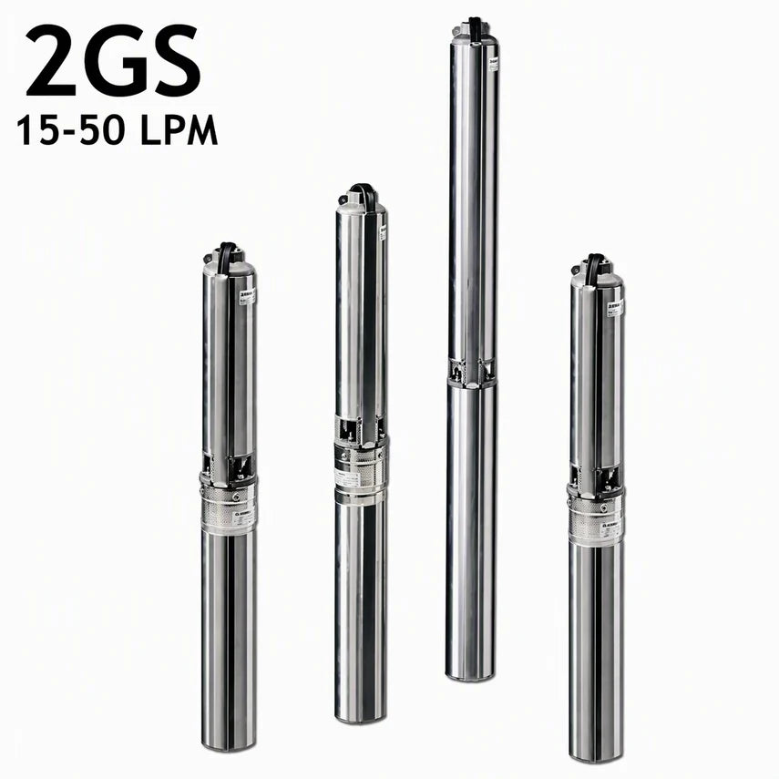 Lowara 2GS 230V Submersible Borehole Pump for Clean Water - 2m³/Hr Flow Rate