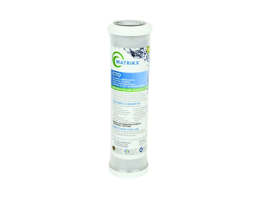 Matrikx CTO PFAS Carbon Block 5 Micron 10"