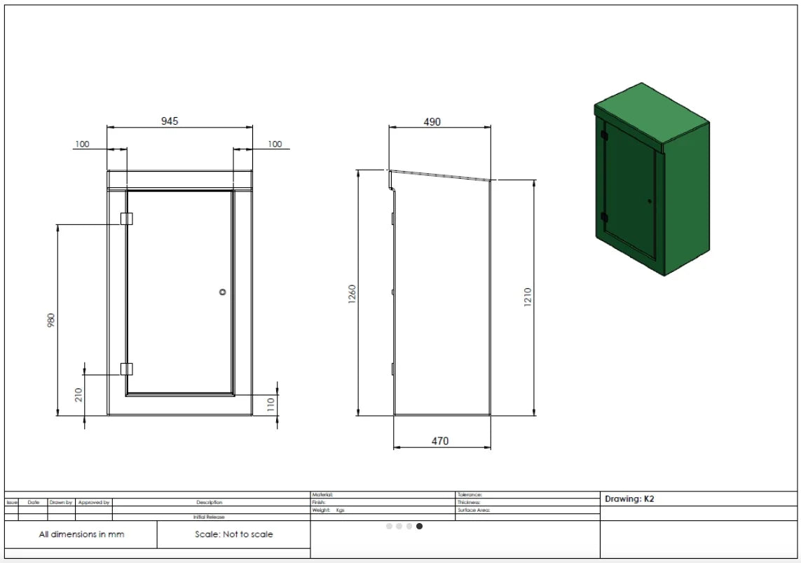 S3Kiosk dimensions