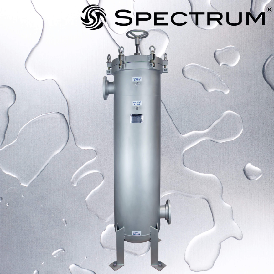 SPECTRUM High Flow Housing 316 SS 2 Round 40" with 4" Flange