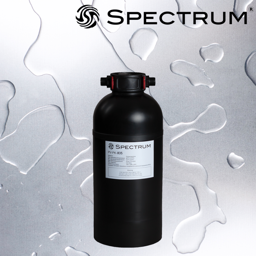 SPECTRUM High Yield Polypropylene Black Pressure Vessel 8"X35" - PV-PK-835