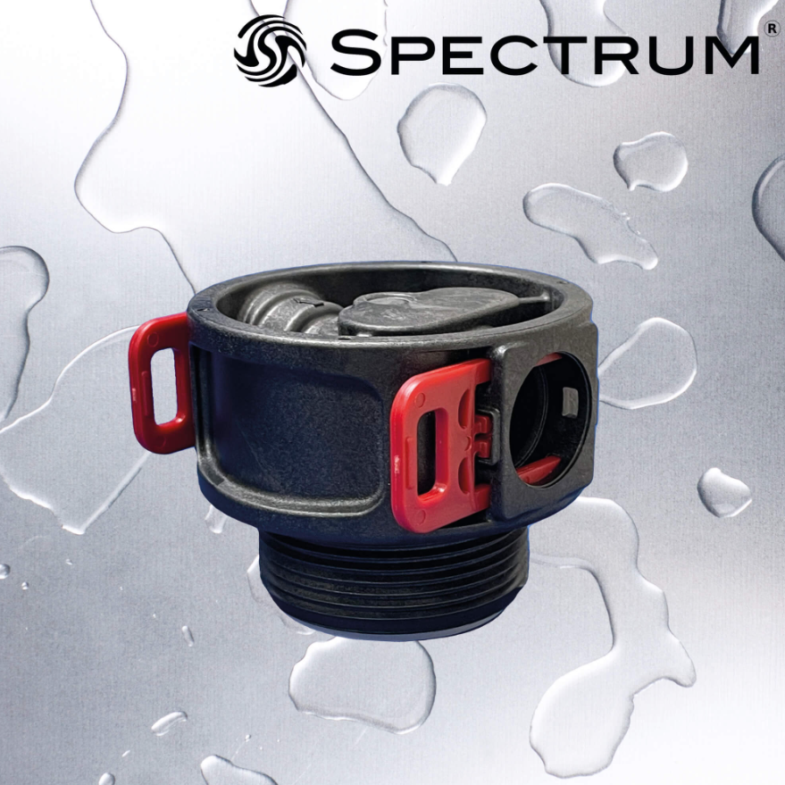 black and red vessel head with spectrum logo