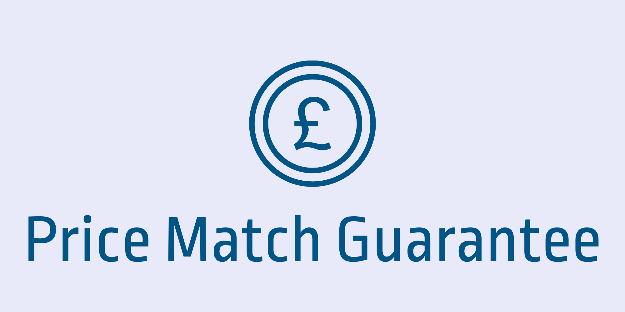 Pound coin symbolic of our pledge to offer the best prices anywhere on the internet