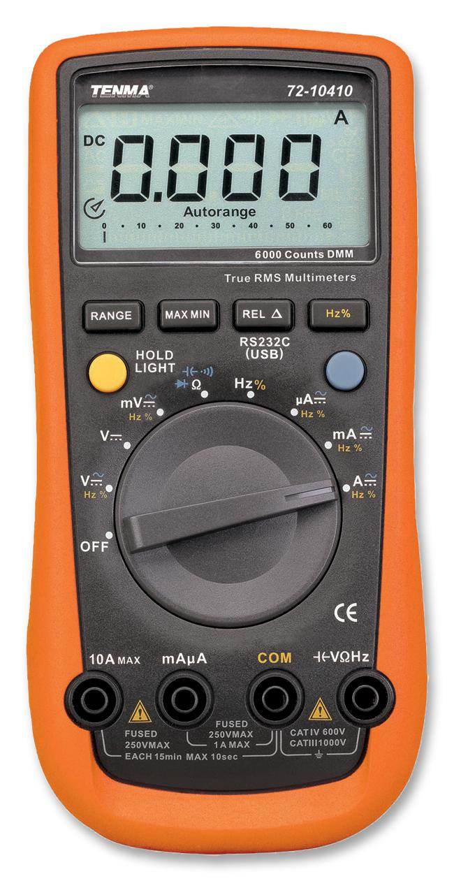 250V AC/DC Manual Ranging Handheld Digital Multimeter