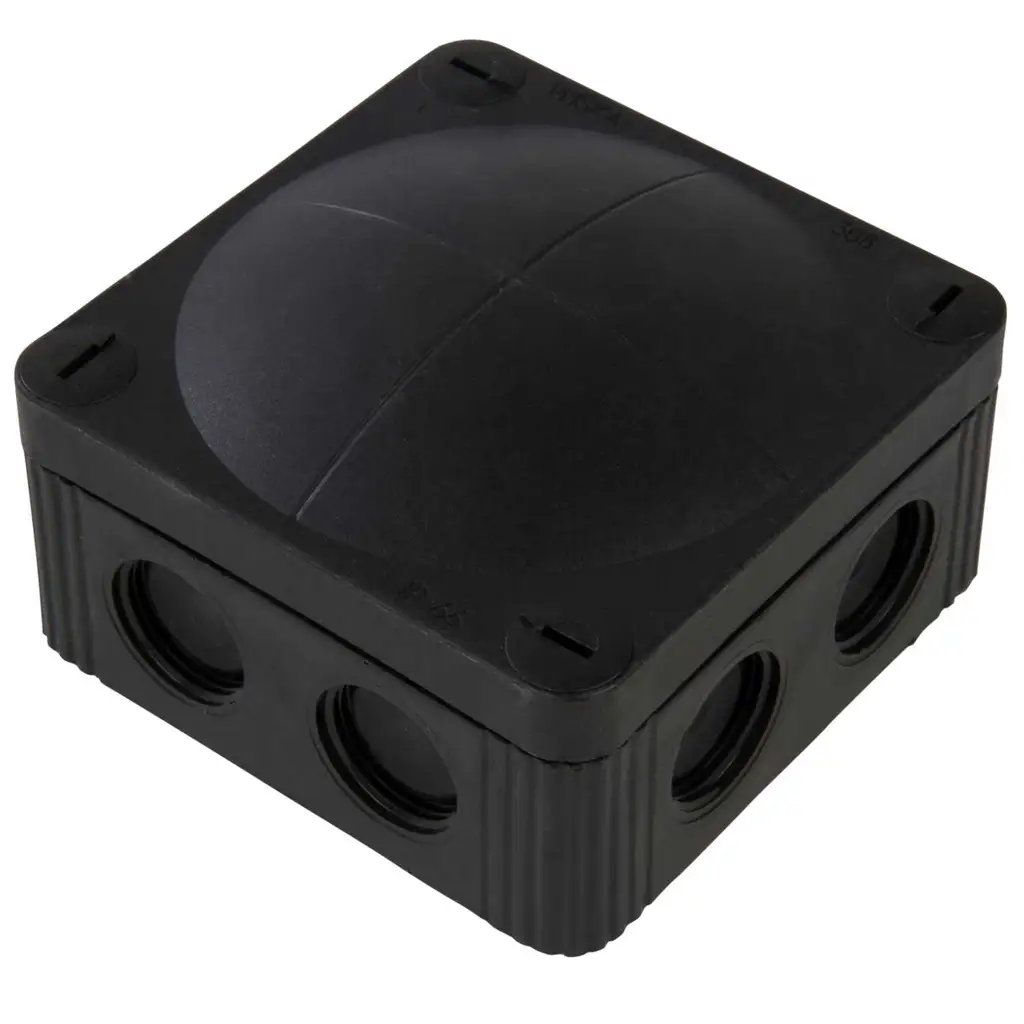 Wiska Black COMBI 308 85mm x 85mm x 51mm PVC Adaptable Junction Box