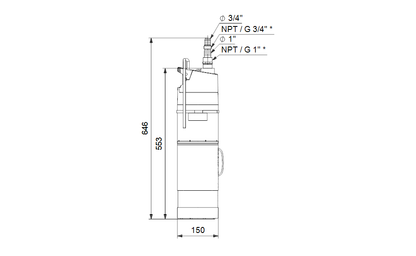 Grundfos SBA 3-45A (Electronic with float switch)