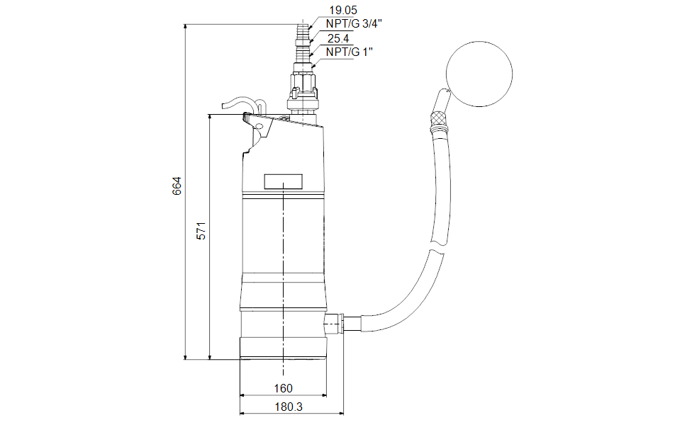 Grundfos SBA 3-45AW (Electronic with floating suction)