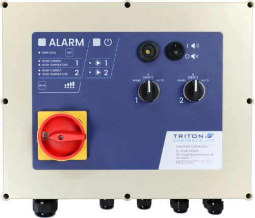 Triton LR40 Twin Pump Control Panel with Battery Back up, GSM SMS Alerts, Audible and Visual alarms